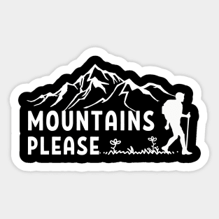 Mountains please - Family Camp Sticker